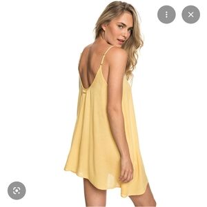 Roxy Softly Love Strappy Boho Beach Cover Up Mini Dress